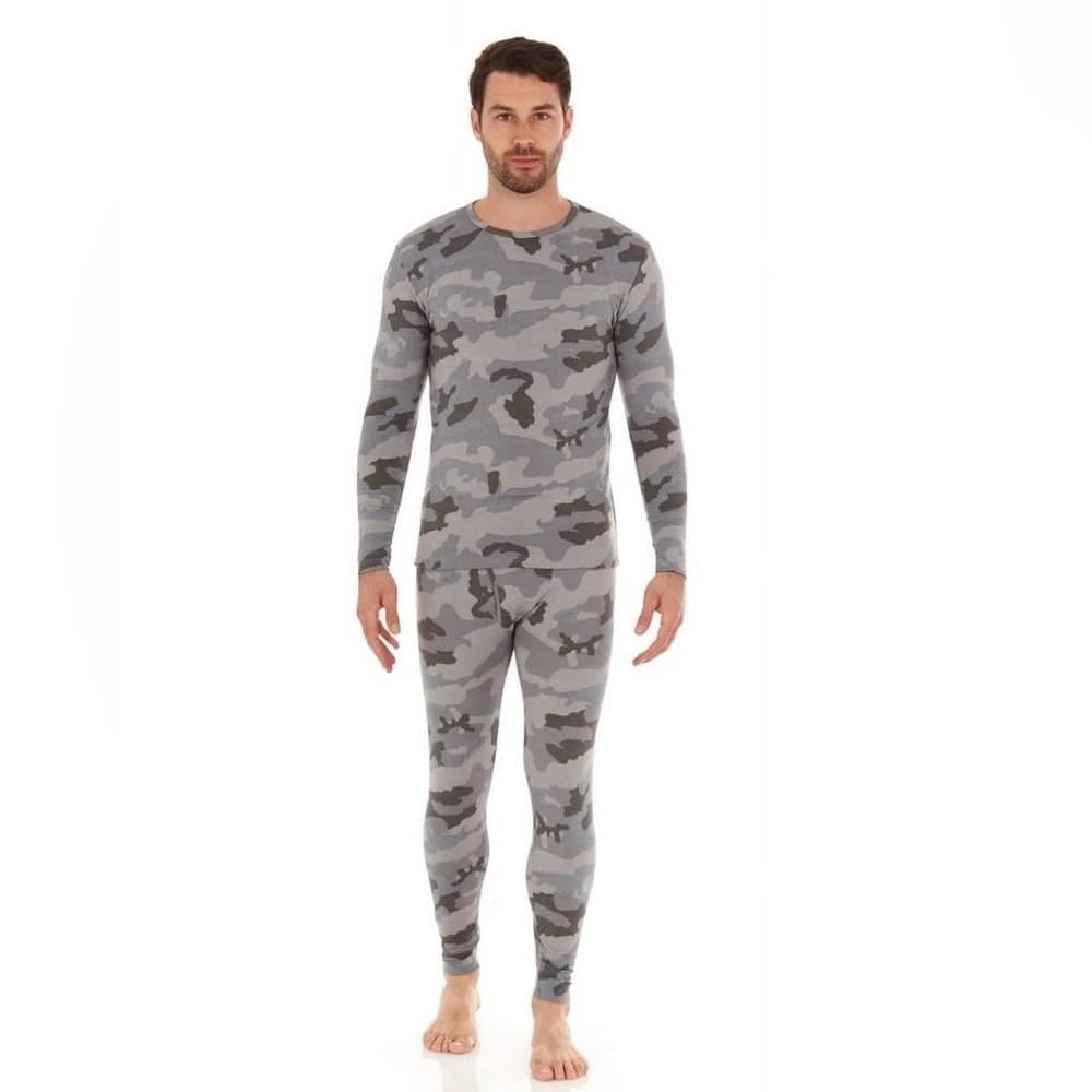 Thermajohn Long Johns Thermal Underwear Men XL Crewneck Layering Camo